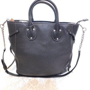 Coach Leather Crossbody Purse, Black, Large